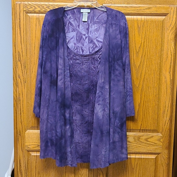 Catherines Tops - Catherine's twofer top. Purple 3x. Never worn.